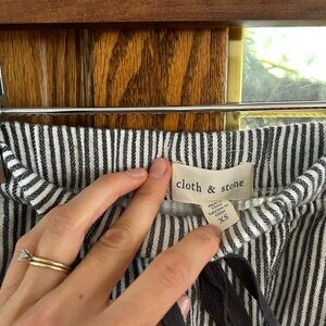 Cloth & Stone Monochrome Striped Trousers